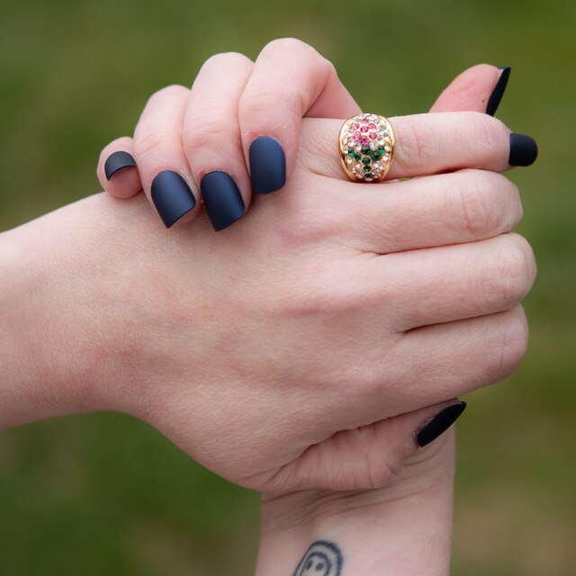 Vintage Swarovski Crystal Flower Ring