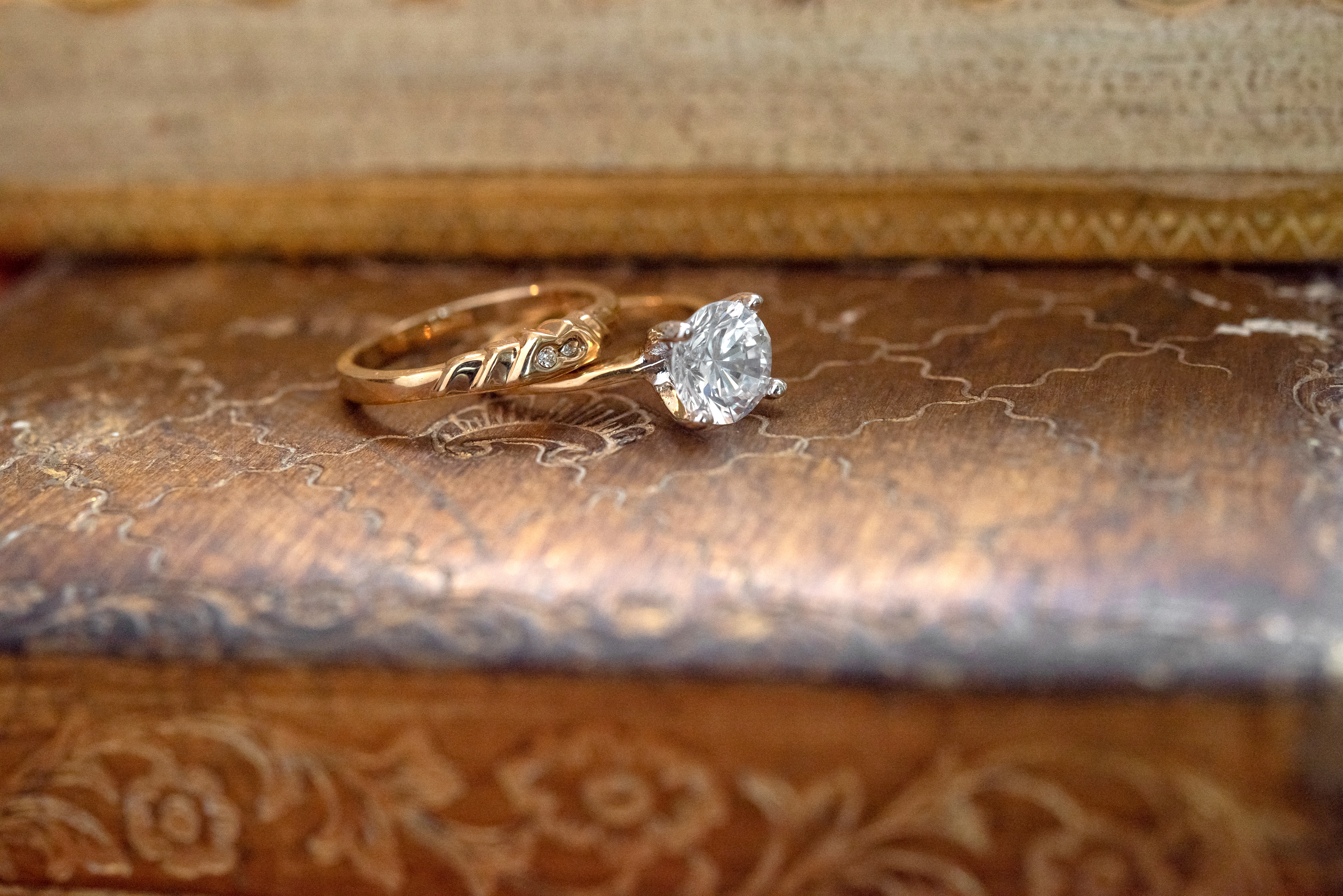 Vintage 2kt Cubic Zirconia Engagement Ring