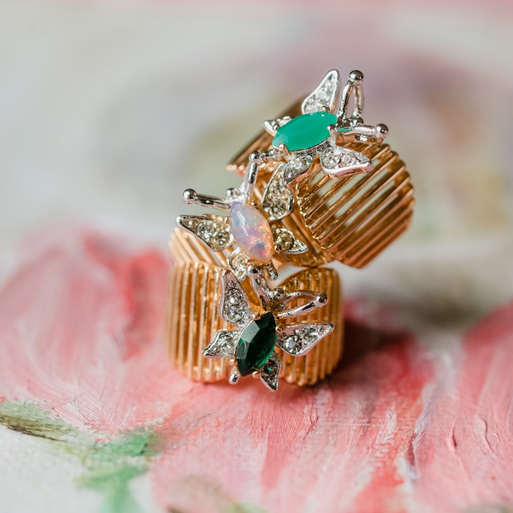 Vintage Butterfly Rings